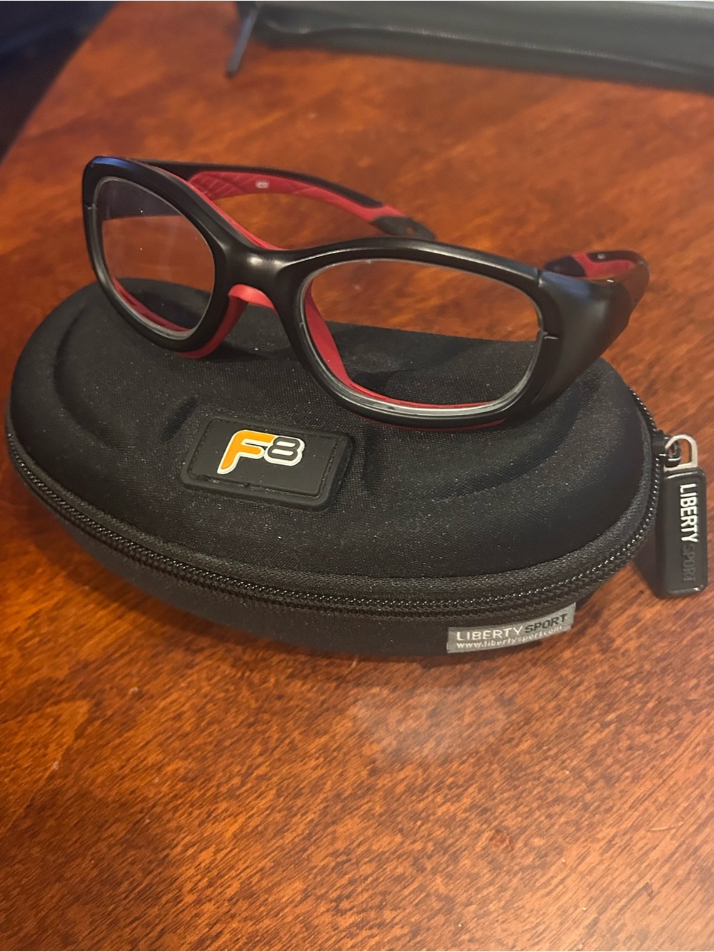 Rec Specs Slam F8 Sports Glasses Black and Red (Prescription Ready) 49 17 135